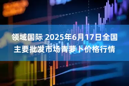 领域国际 2025年6月17日全国主要批发市场青萝卜价格行情